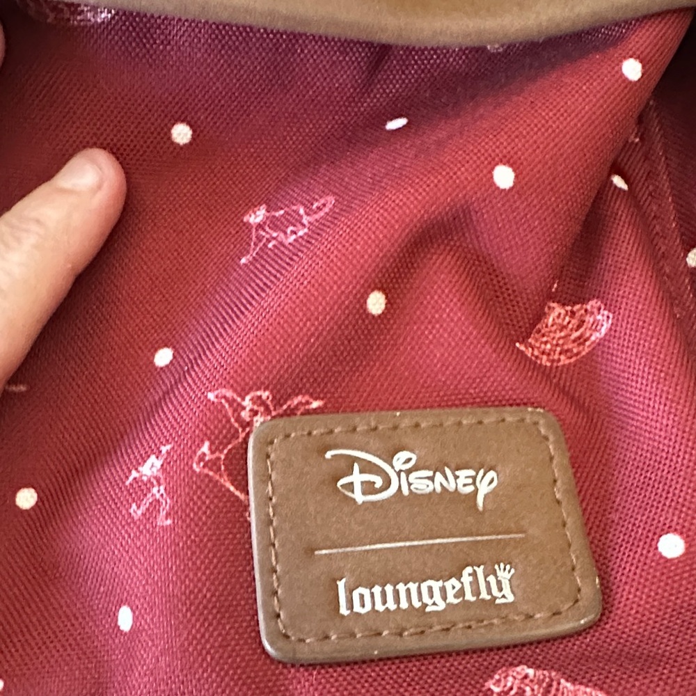 Loungefly Disney Red and Brown Backpack